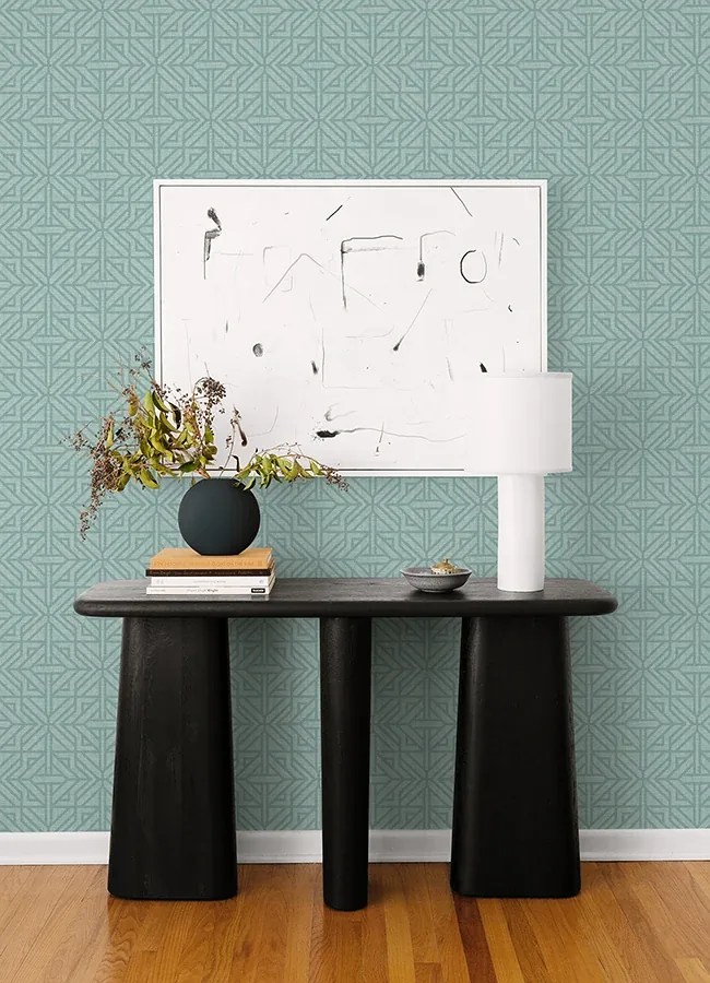 A-Street Prints Hesper Teal Geometric Wallpaper | Wallpaper Twins A-Street Prints Hesper Teal Geometric Wallpaper - SKU 4121-26928