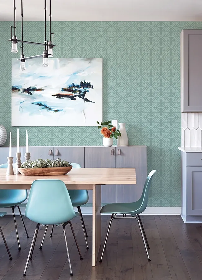 A-Street Prints Hesper Teal Geometric Wallpaper | Wallpaper Twins A-Street Prints Hesper Teal Geometric Wallpaper - SKU 4121-26928