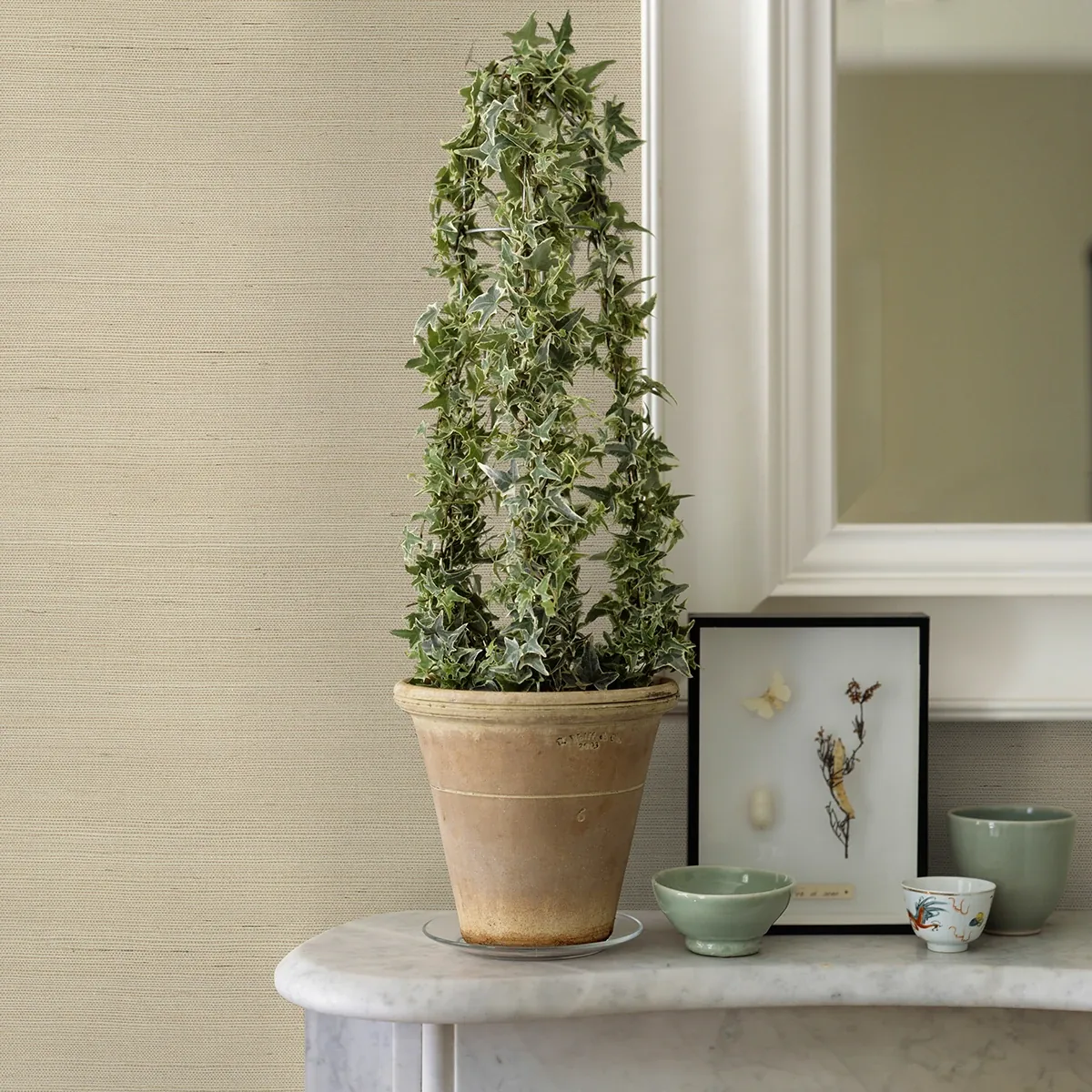 A-Street Prints Hetao Cream Sisal Grasscloth Wallpaper - SKU 2972-54760