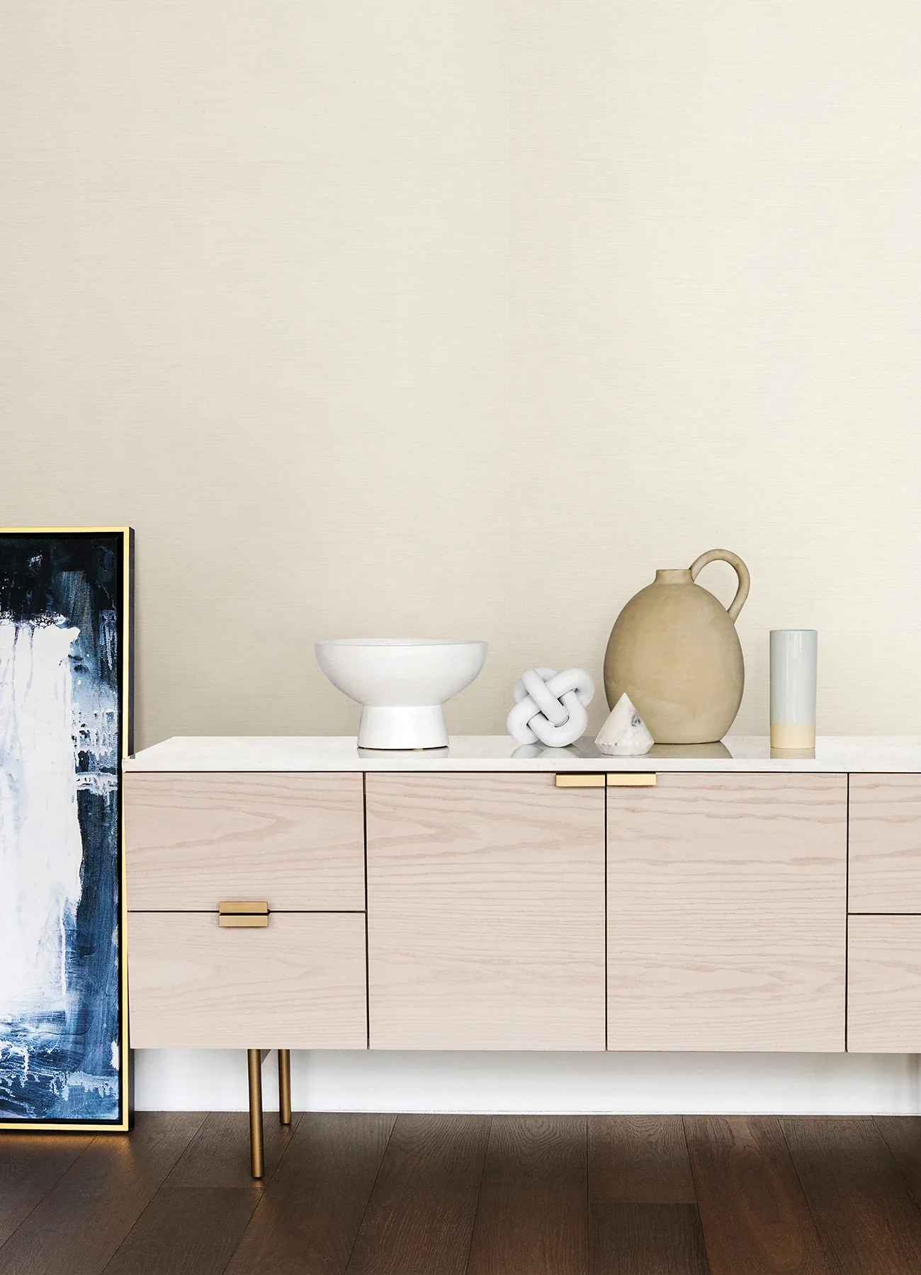 A-Street Prints Hien White Grasscloth Wallpaper - SKU 2923-88062