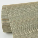 A-Street Prints Hiromi Pewter Abaca Grasscloth Wallpaper - SKU 2972-54752