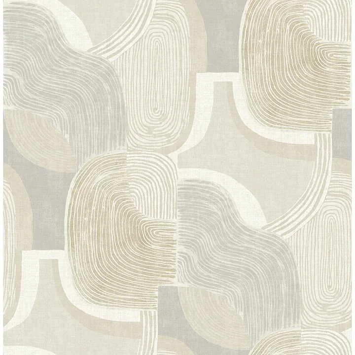 4141-27129 | Hollace Honey Geometric Wallpaper