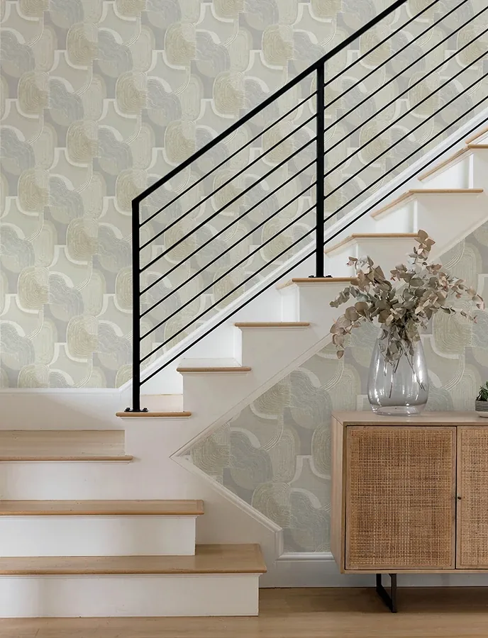 A-Street Prints Hollace Honey Geometric Wallpaper - SKU 4141-27129
