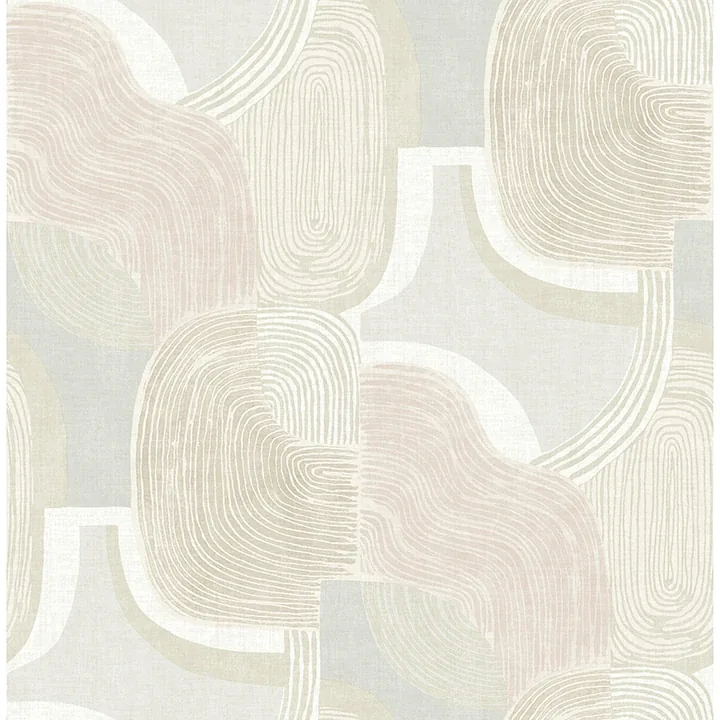 4141-27130 | Hollace Mauve Geometric Wallpaper