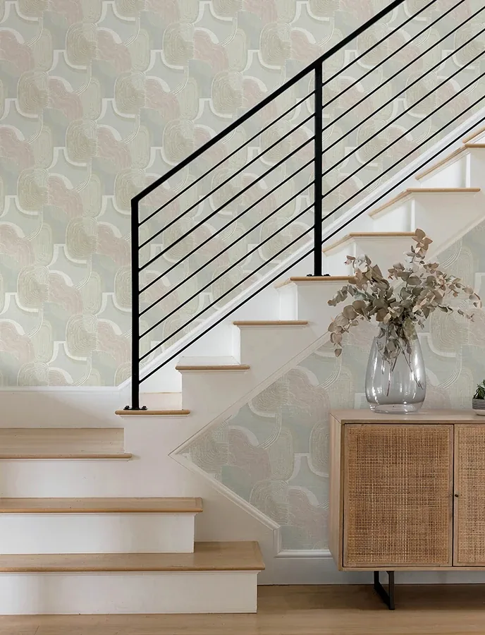 A-Street Prints Hollace Mauve Geometric Wallpaper - SKU 4141-27130
