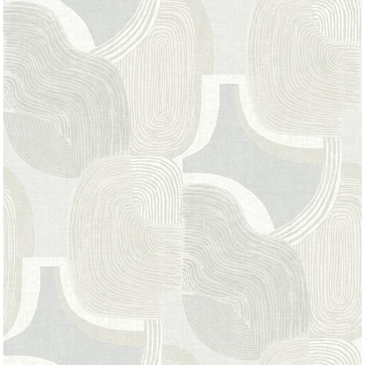 4141-27131 | Hollace Sky Blue Geometric Wallpaper