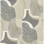 A-Street Prints Hollace Slate Geometric Wallpaper - SKU 4141-27132