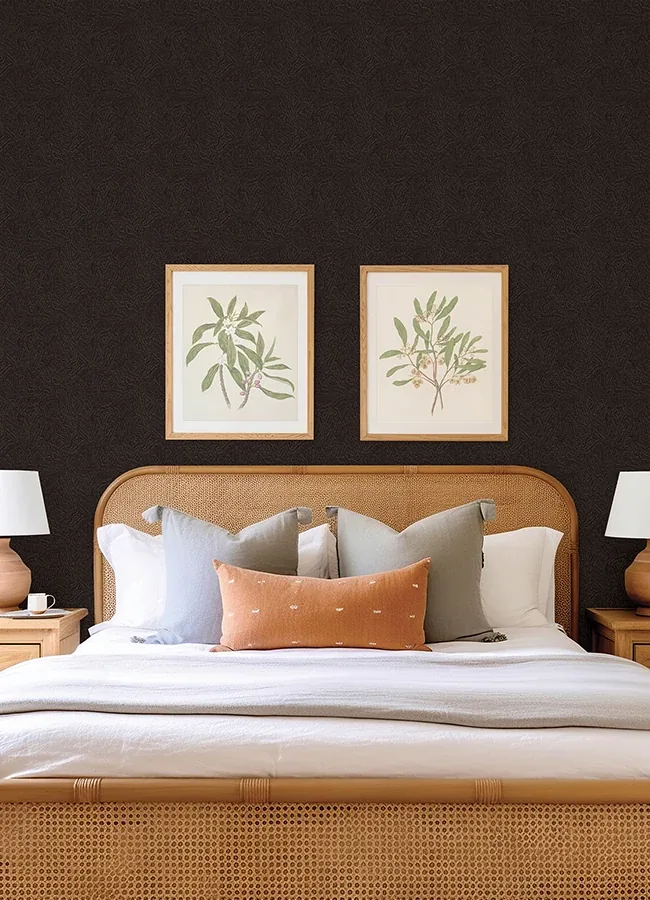 A-Street Prints Hollenback Black Dotted Abstract Wallpaper - SKU 4155-27346