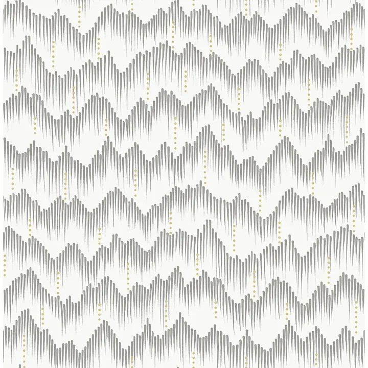 4034-26779 | Holmby Grey Brushstroke Zigzag Wallpaper