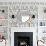 A-Street Prints Holmby Grey Brushstroke Zigzag Wallpaper - SKU 4034-26779