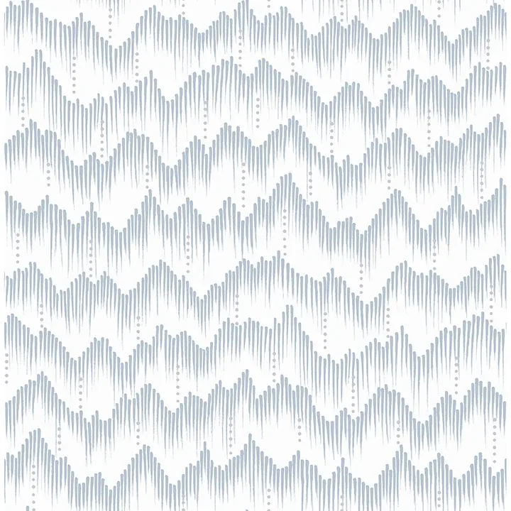 4034-26777 | Holmby Light Blue Brushstroke Zigzag Wallpaper