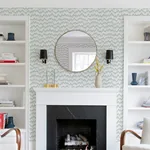 A-Street Prints Holmby Seafoam Brushstroke Zigzag Wallpaper - SKU 4034-26776