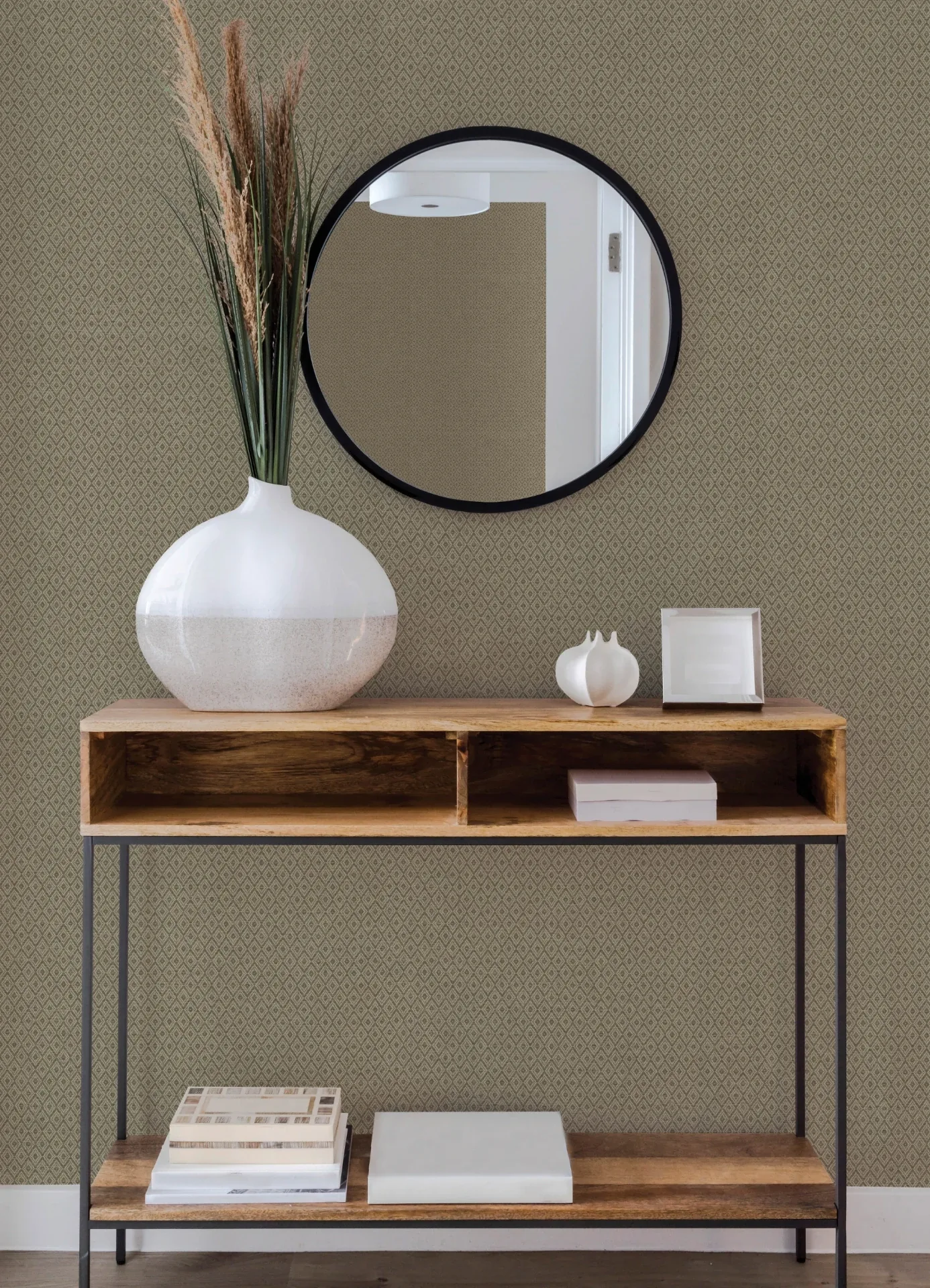 A-Street Prints Hui Beige Paper Weave Wallpaper - SKU 2923-88043
