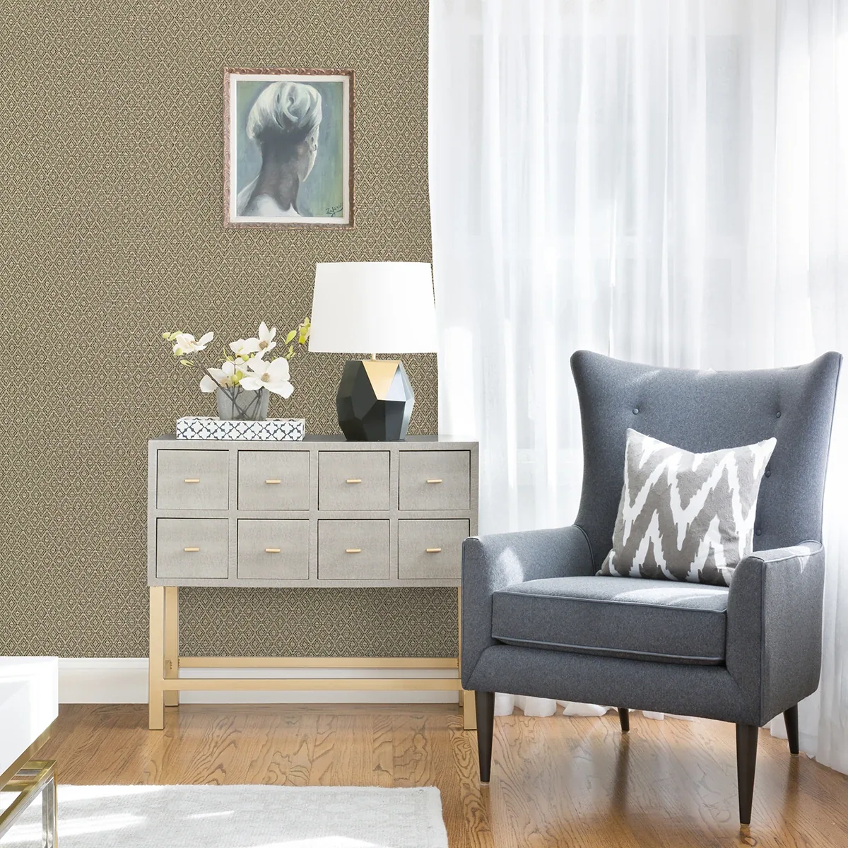 A-Street Prints Hui Light Brown Paper Weave Grasscloth Wallpaper - SKU 2972-86147