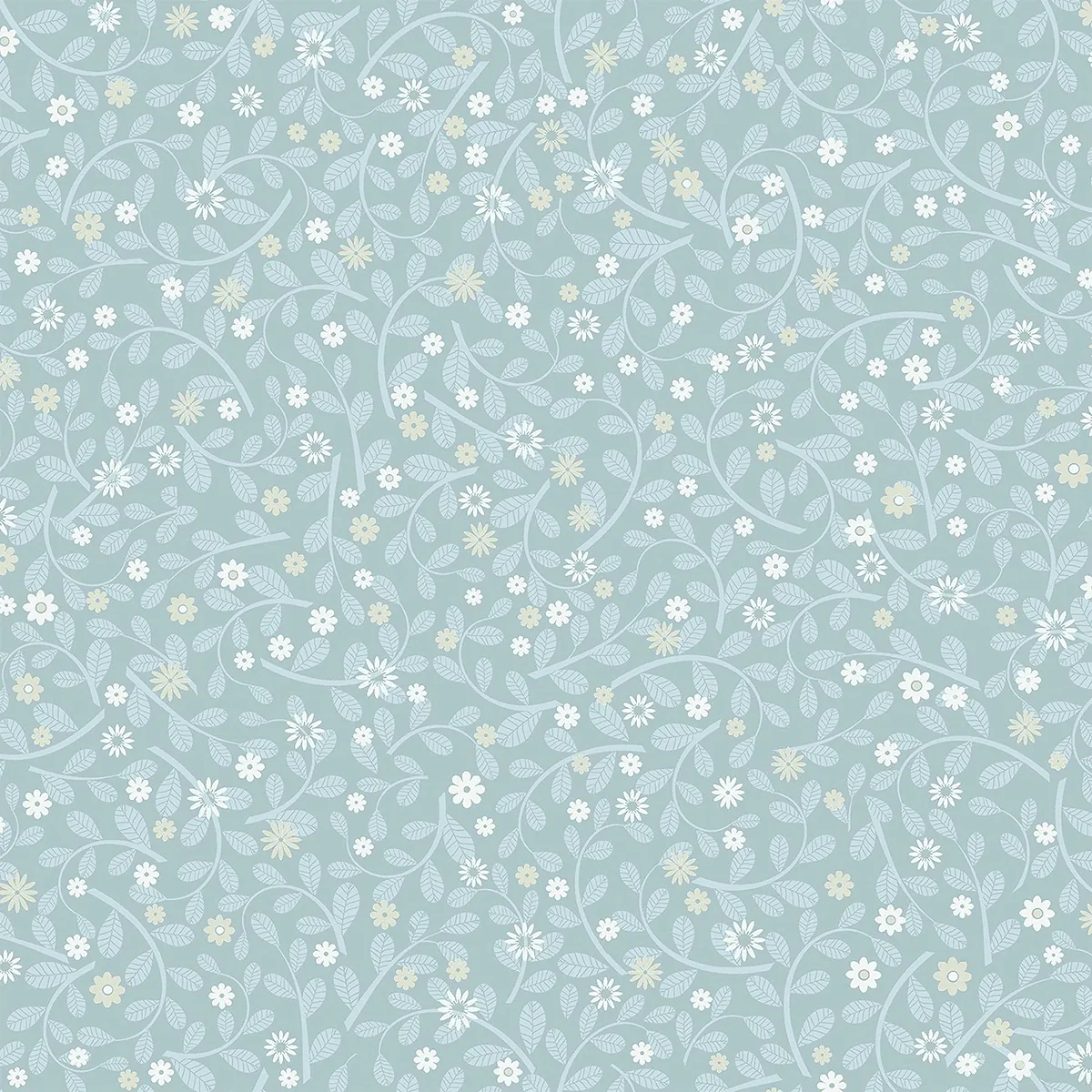 A-Street Prints Hummelvik Blue Daisy Trail Wallpaper - SKU 2999-24130