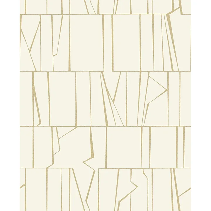 4155-72818 | Huntington Gold Geometric Stripe Wallpaper