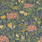 A-Street Prints Hybbe Blue Hydrangea Garden Wallpaper - SKU 2999-55020