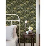 A-Street Prints Hybbe Dark Green Hydrangea Garden Wallpaper - SKU 2999-55022