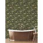 A-Street Prints Hybbe Dark Green Hydrangea Garden Wallpaper - SKU 2999-55022