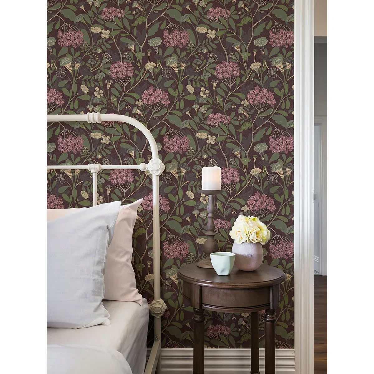 A-Street Prints Hybbe Purple Garden Wallpaper - SKU 2999-55024