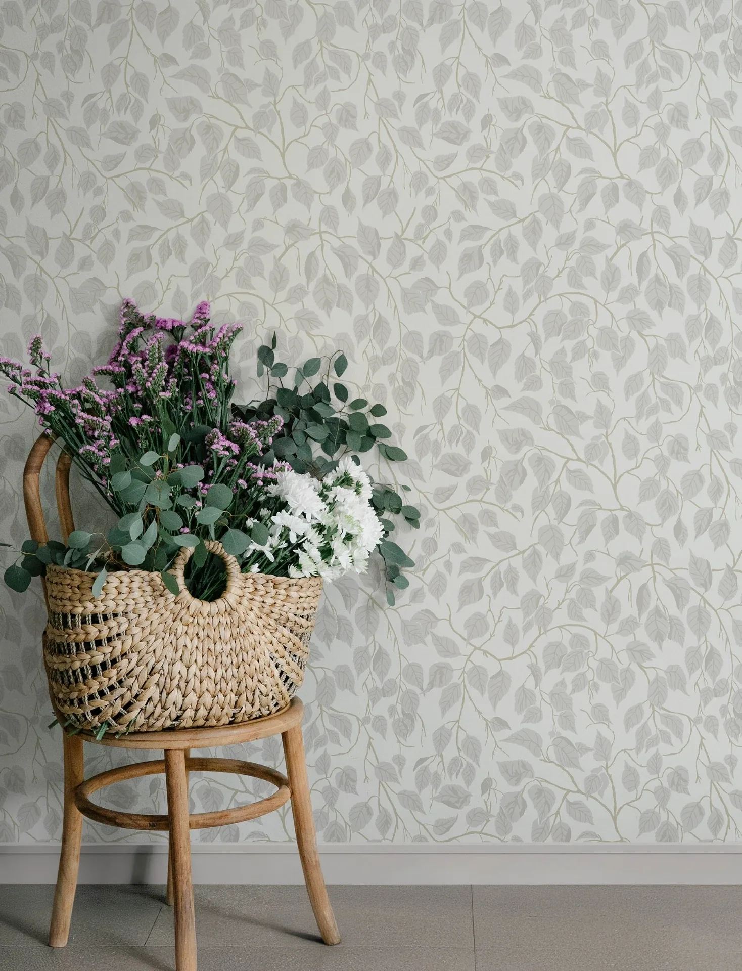 A-Street Prints Hängbjörk Dove Vine Wallpaper | Wallpaper Twins A-Street Prints Hängbjörk Dove Vine Wallpaper - SKU 4201-20106