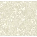 A-Street Prints Idalia Beige Floral Flamingo Wallpaper - SKU 4135-72713