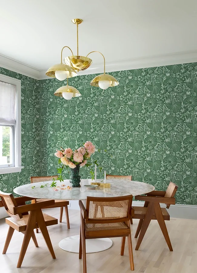 A-Street Prints Idalia Green Floral Flamingo Wallpaper - SKU 4135-72714
