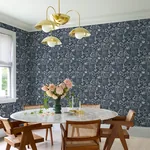 A-Street Prints Idalia Navy Floral Flamingo Wallpaper - SKU 4135-72716