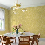 A-Street Prints Idalia Yellow Floral Flamingo Wallpaper - SKU 4135-72715