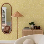 A-Street Prints Idalia Yellow Floral Flamingo Wallpaper - SKU 4135-72715
