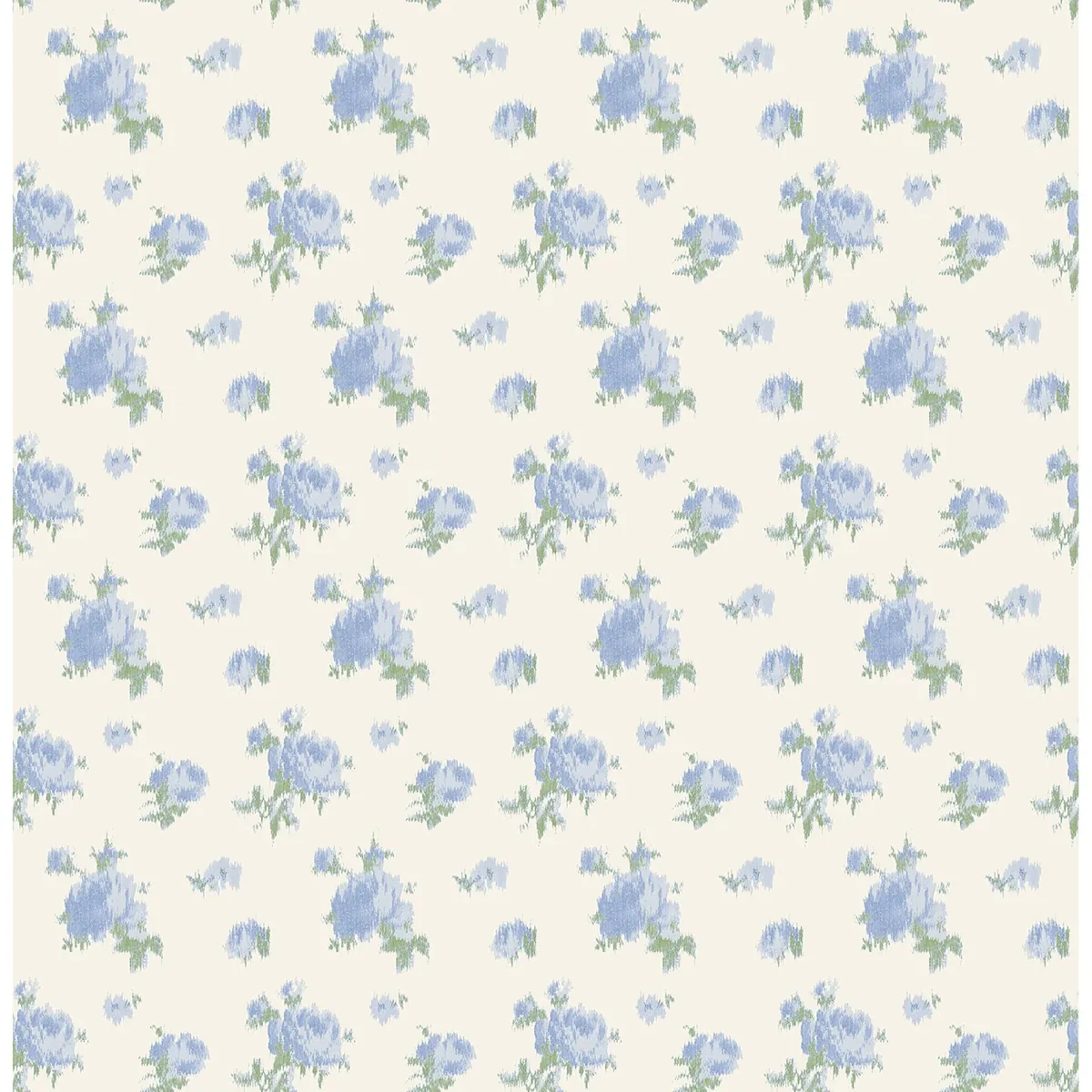 A-Street Prints Ikat Rose Blue Small Print Wallpaper - SKU AST4107