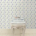 A-Street Prints Ikat Rose Blue Small Print Wallpaper - SKU AST4107