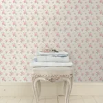 A-Street Prints Ikat Rose Tinted Petals Small Print Wallpaper - SKU AST4108