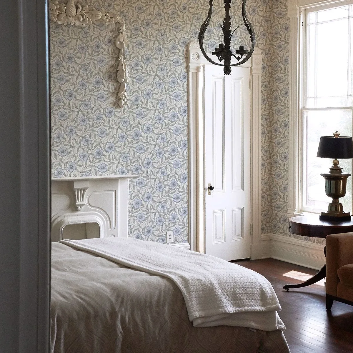A-Street Prints Imogen Light Blue Floral Wallpaper - SKU 2948-28027