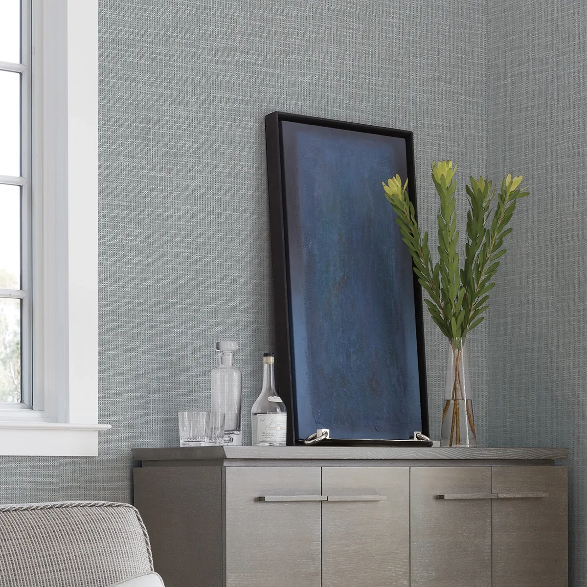 A-Street Prints In The Loop Multicolor Faux Grasscloth Wallpaper - SKU 2829-82065