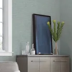 A-Street Prints In The Loop Sage Faux Grasscloth Wallpaper - SKU 2829-82060