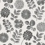 A-Street Prints Inge Black Floral Block Print Wallpaper - SKU 4066-26534
