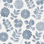 A-Street Prints Inge Denim Floral Block Print Wallpaper - SKU 4066-26532