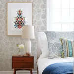 A-Street Prints Inge Light Grey Floral Block Print Wallpaper - SKU 4066-26533