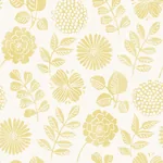 A-Street Prints Inge Yellow Floral Block Print Wallpaper - SKU 4066-26530