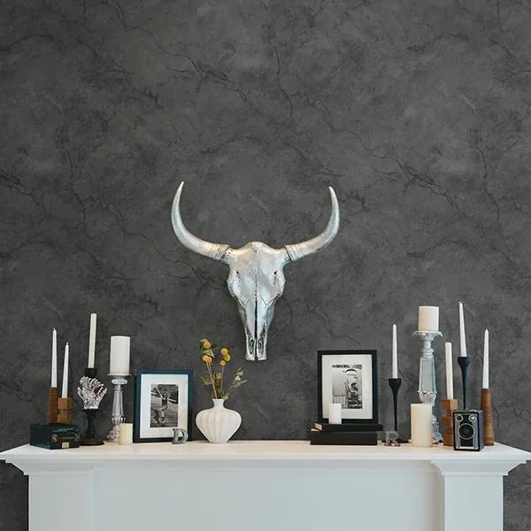 A-Street Prints Innuendo Black Marble Wallpaper - SKU 2716-23811
