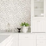 A-Street Prints Instep Pewter Abstract Geometric Wallpaper - SKU 2902-25502