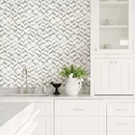 A-Street Prints Instep Platinum Abstract Geometric Wallpaper - SKU 2902-25501