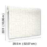 A-Street Prints Integrity Dove Arched Outlines Wallpaper - SKU 4146-27221