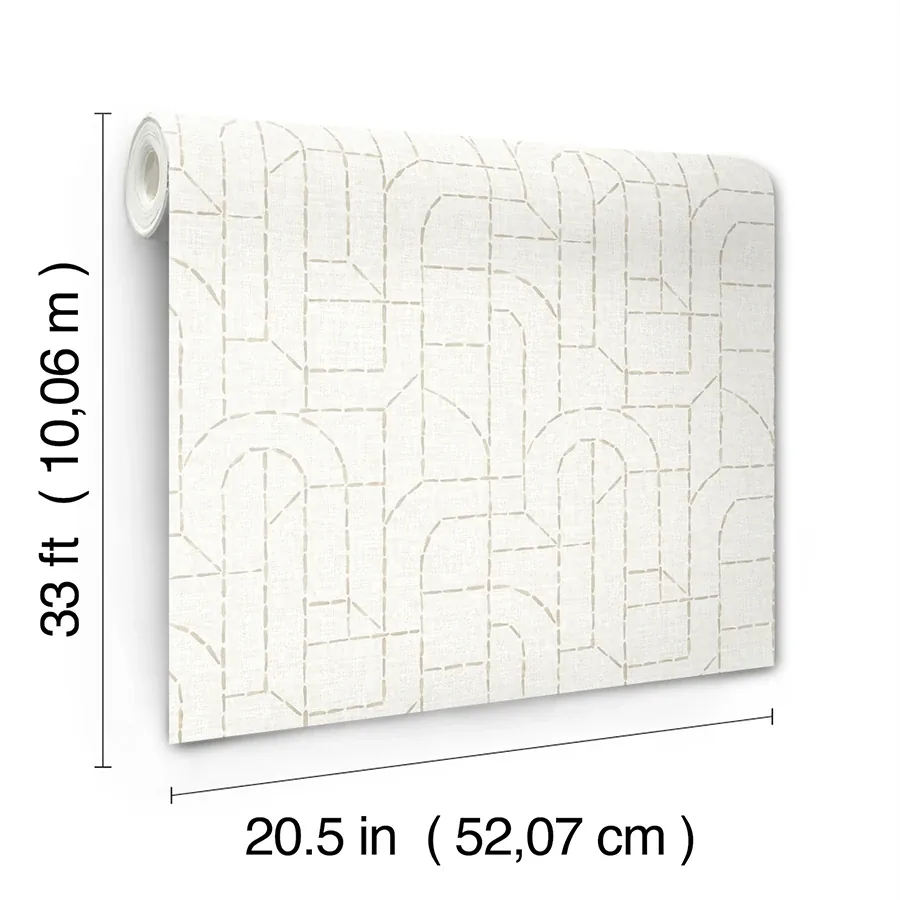 A-Street Prints Integrity Dove Arched Outlines Wallpaper - SKU 4146-27221