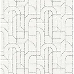 A-Street Prints Integrity Grey Arched Outlines Wallpaper - SKU 4146-27223