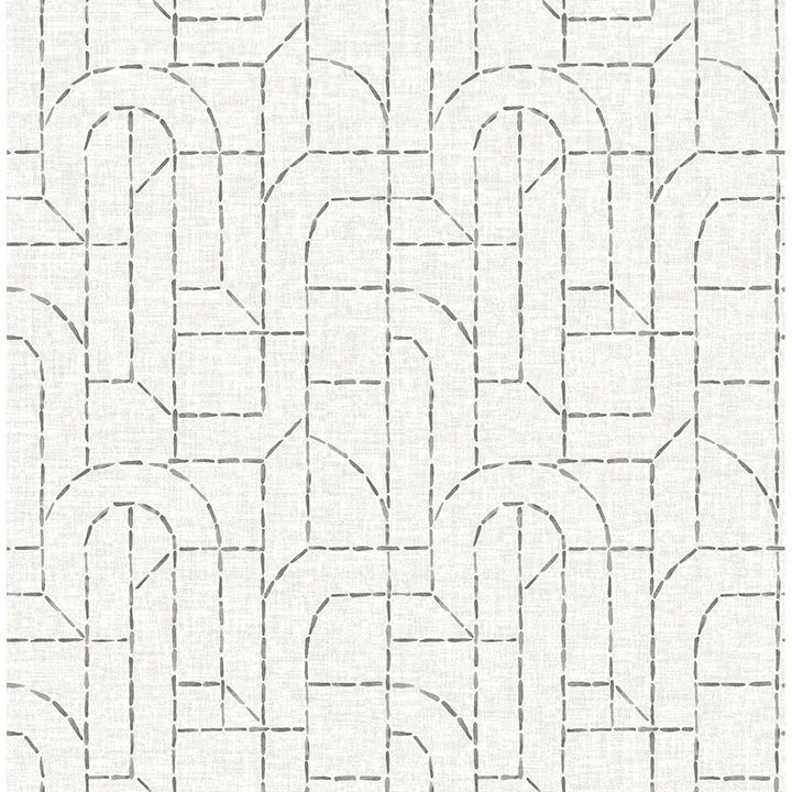 4146-27223 | Integrity Grey Arched Outlines Wallpaper