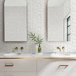 A-Street Prints Integrity Grey Arched Outlines Wallpaper - SKU 4146-27223