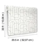 A-Street Prints Integrity Grey Arched Outlines Wallpaper - SKU 4146-27223