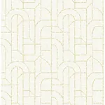 A-Street Prints Integrity Yellow Arched Outlines Wallpaper - SKU 4146-27219